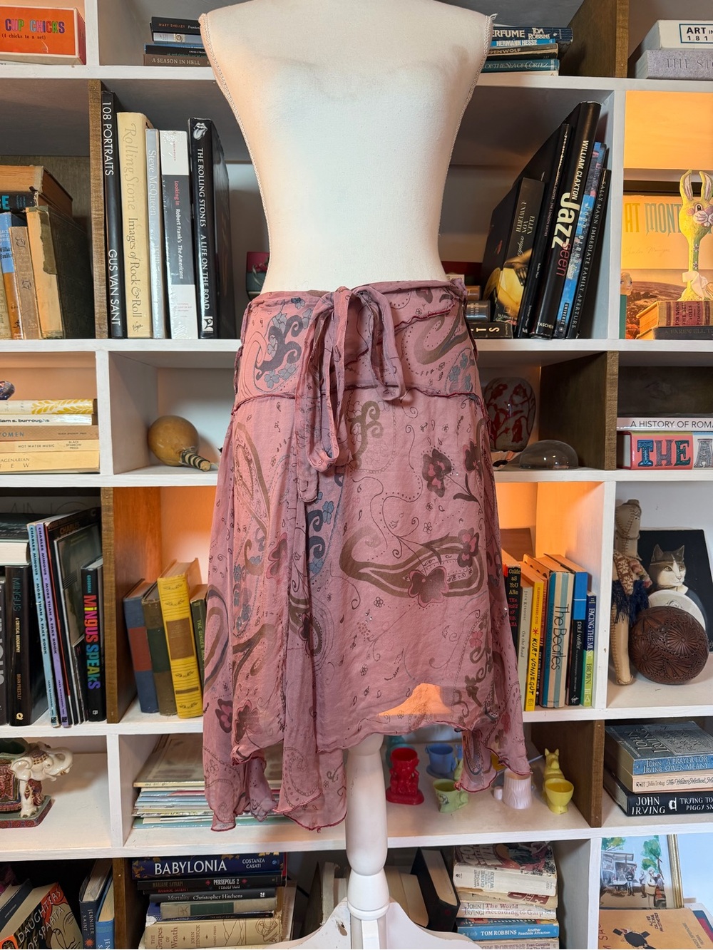 Women’s Pink Paisley Wrap Skirt
